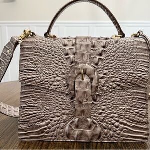 Brahmin Gabriella Buckle Satchel Bag